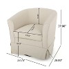 NicBex Accent Chair Swivel Chair with Loose Cover Lounge Chair Reading Chair Comfy Chair for Living Room, Natural - 4 of 4