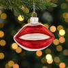 Northlight 3.25" Bright Red Lips Glass Christmas Ornament - 2 of 4