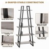 Bookshelf 5 Tier Industrial Wood - 2 of 4