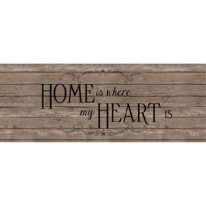 55" x 19" Home Heartwood Kitchen Runner Rug - J&V Textiles: Multi-Stripe Floor Mat, Low Pile, Indoor Use - 1 of 4