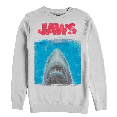 Men's Jaws Shark Movie Poster Sweatshirt - White - Medium