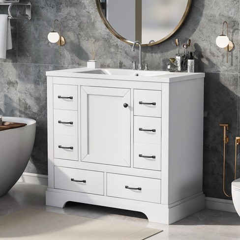 Target white bathroom cabinet clearance