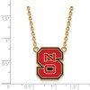 Black Bow Jewelry 14k Yellow Gold Plated Sterling Silver North Carolina State Wolfpack NCAA Necklace 18 Inch - 2 of 4
