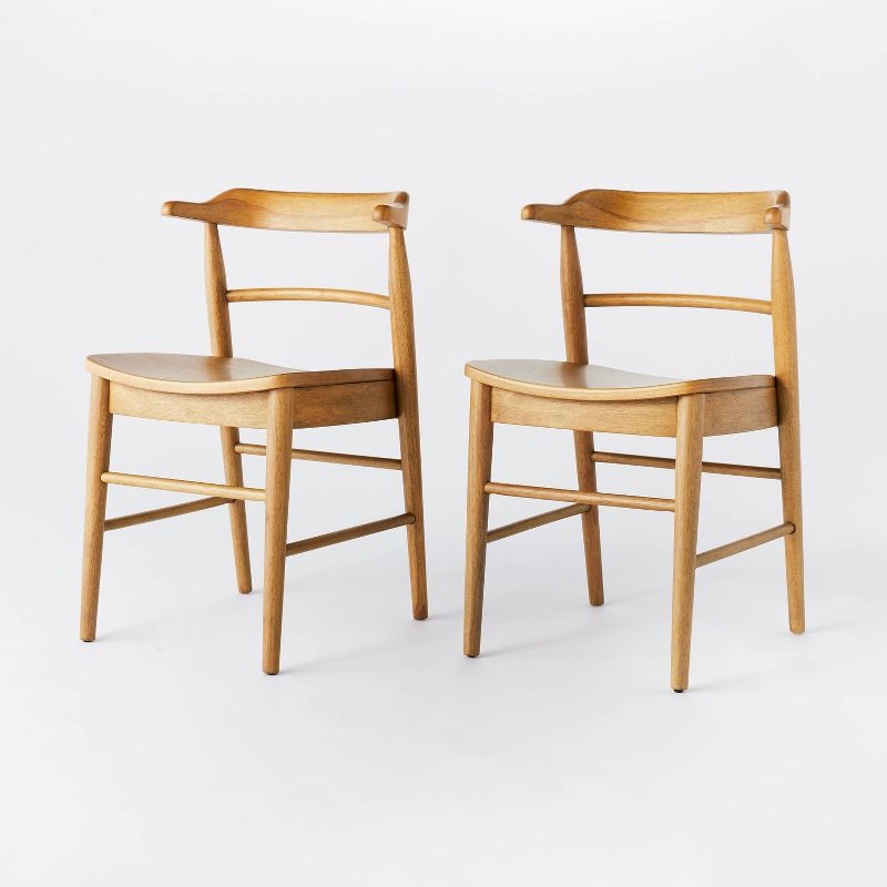 2pk Kaysville Curved Back Wood Dining Chair - Threshold™ designed with Studio McGee, 1 of 14