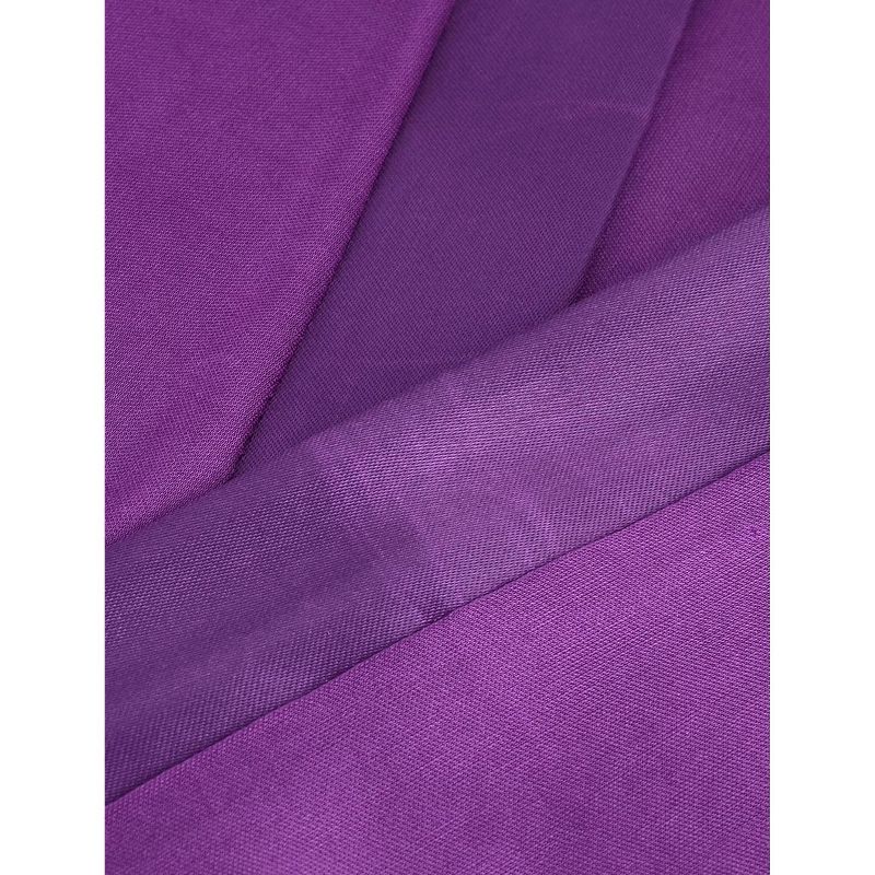 PiccoCasa Silk Satin Women Lady Lingerie Robe Sleepwear Nightwear Gown Bathrobes Purple, 4 of 6