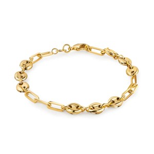 RMZ GOLD NYC 18K Gold Plated Mariner and Paperclip Link Anklet - 1 of 1