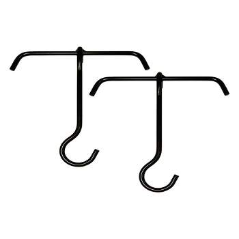 Unique Bargains Home Stainless Steel Wall Mounted Coat Rack Hook Rail For Coat  Hat Towel Black 5 Hooks 17.7 X 2.8 X 3.7(l*w*h) : Target