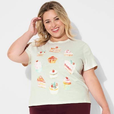 Women's Sweet Treats Perfect Short Sleeve Graphic T-Shirt - Cream