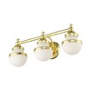 Livex Lighting Oldwick 3 - Light Vanity in  Polished Brass - 2 of 4