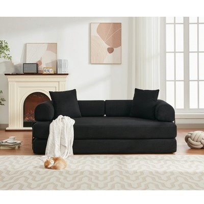 3 Seat 4-in-1 Folding Convertible Out Sleeper Sofa Bed, King Size 78.5"