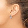 Black Bow Jewelry 3mm x 16mm (5/8 Inch) Round Hoop Earrings in 14k White Gold - 4 of 4