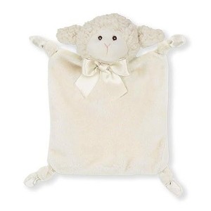 Bearington Baby Wee Lamby, 8 x 7 Inch Small Lamb Stuffed Animal, Security Blanket Baby Lovey, Baptism Gift - 1 of 4