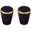 attop 8Pcs 0.79"x0.98" Solid Brass Dresser Drawer Knobs and Pulls Black Cabinet Pulls Furniture - 2 of 4