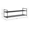 Home-Complete 2-Tier Shoe Rack for 10 Pairs, Black - 3 of 4