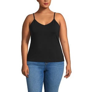 Lands' End Women's Cooling V-neck Camisole - 1 of 4