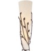 Franklin Iron Works Folia Rustic Industrial Floor Lamp 66" Tall Oil Rubbed Bronze Vine Linen Tapering Cone Shade for Living Room Bedroom House Home - 3 of 4