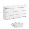 Vipbear 9 Drawer Dresser with Power Outlet for Bedroom/Living Room,Double Wide Drawer Organizer Cabinet with LED Light,Modern Chest of Drawers - 2 of 4