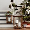 Wooden Candle Lantern Decor – 30.5" Tall Display, Set of 2 by Melrose - 4 of 4
