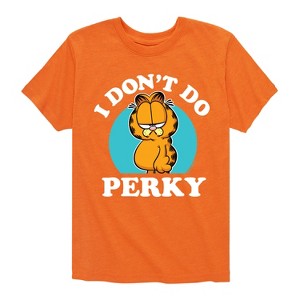 Boys' - Garfield - I Don't Do Perky Short Sleeve Graphic T-Shirt - 1 of 4