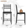 Bar Stools Set of 2/4, Faux Leather Bar Chair with Back, Thick Cushion, Upholstered Counter Height Bar Stools with Footrest for Kitchen Island - 2 of 4