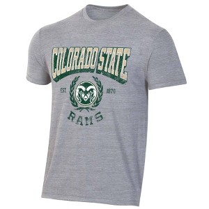 NCAA Colorado State Rams Men's Gray Triblend T-Shirt - 1 of 3