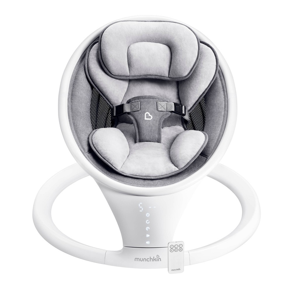 Munchkin Bluetooth Enabled Lightweight Baby Swing with Natural Sway in 5 Speeds and Remote Control