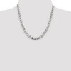 Black Bow Jewelry Mens 7.4mm Sterling Silver Solid Flat Cuban Anchor Chain Necklace - 3 of 4