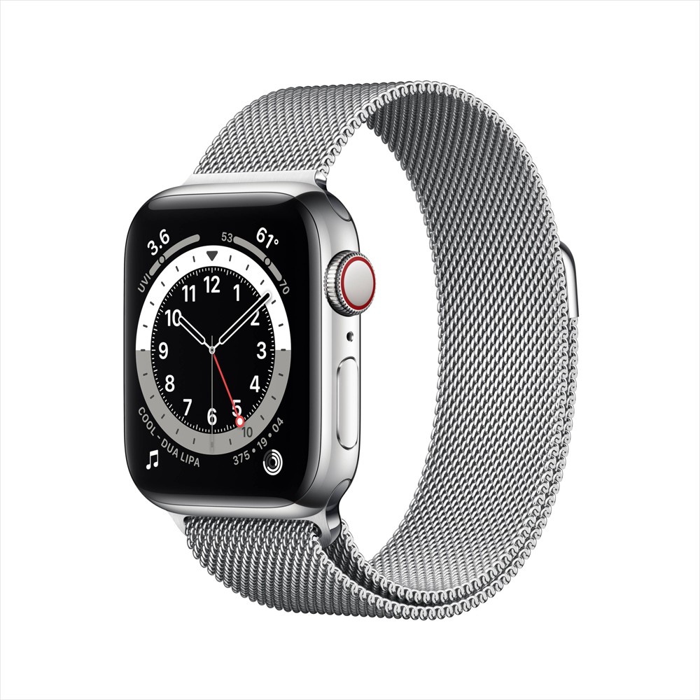 Photos - Wrist Watch Apple Watch Series 6 GPS + Cellular, 40mm Silver Stainless Steel Case with