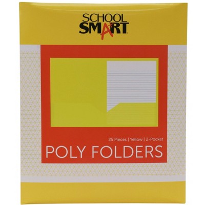 FOLDER SCHOOL SMART TWO-POCKET HEAVYWEIGHT POLY