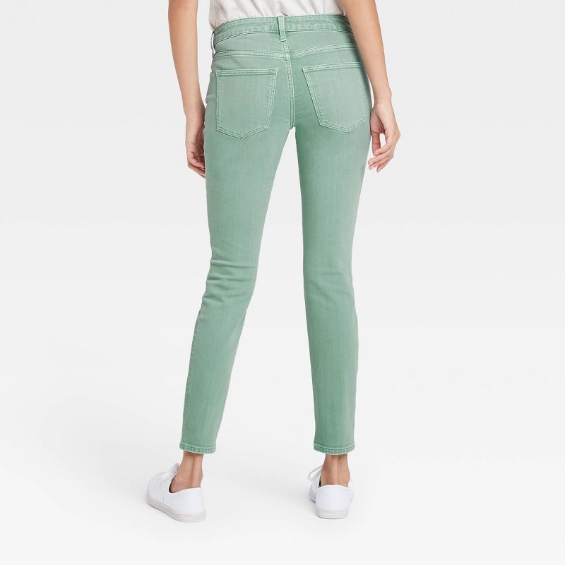 Women's Mid-Rise Skinny Stretch Ankle Jeans - Universal Thread™ Green, 2 of 7