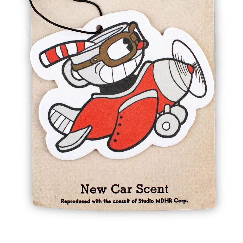 Just Funky Cuphead Airplane Hanging Air Freshener for Cars | New Car Scent, 2 of 8