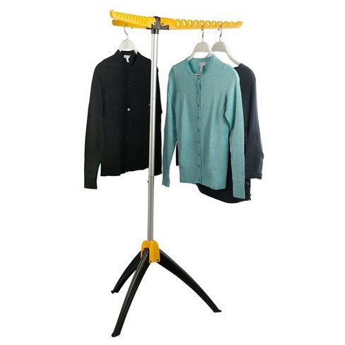 Foldable Clothes Drying Rack -  Portable Garment Rack in Yellow - Drying Stand for Clothes Homeitusa - image 1 of 4