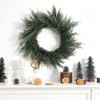 24 inch real cedar wreath front door large artificial green pine wreathxmas home indoor outdoor wall window farmhouse fireplace decor - 4 of 4