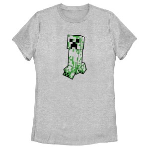 Women's Minecraft Creeper Creepin' T-Shirt - 1 of 4