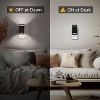 YANSUN 4-Pack 1W Plug-In Light Sensor Night Lights, Frosted Square Wall-Mount Design, 5000K White Light, Slide Dimming (0%-100%), US Plug - 3 of 4