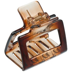 Unique Bargains Women's 2.05" Claw Clip Hair Accessories No Slip Grip Plastic Brown 1 Pc - 1 of 4