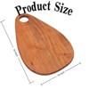 SEVOBAL Serving Platters Handmade Teak Wood Cheese and Bread Board with Natural Symmetry Modern Design for Cakes, Appetizers, Brown, 10"*16"*0.62" - 3 of 4