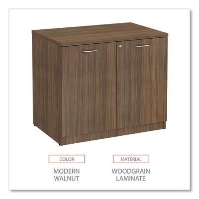 Modern Walnut Lockable Office Storage Cabinet with Adjustable Shelving