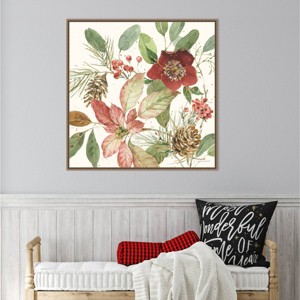 Amanti Art 30"x30" Winter Blooms II by Lisa Audit Framed Canvas Wall Art Print - 1 of 4