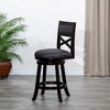 24" Counter Height Swivel Stool Modern Dining Chairs Bar Chairs X-Backrest Chair Armless Stool - 4 of 4
