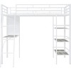 Streamdale Twin Loft Bed with Shelves, Desk & Whiteboard - 3 of 4