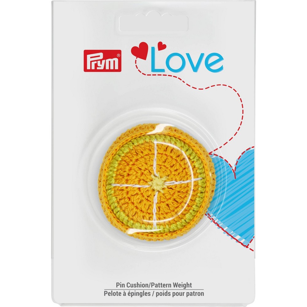 Photos - Accessory Prym Love Orange Pin Cushion and Pattern Weight 