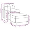 vidaXL Modern Light Gray Sofa Chair and Footstool Set - Comfortable Padded Seat - Durable Fabric Upholstery - Metal and Plywood Frame - 3 of 4
