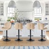 FONTOI Set of 2 Adjustable Bar Stool Faux Leather Upholstered Seat 360 Swivel Ergonomic Design for Dining Room Kitchen Island Bar - 2 of 4