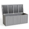 Cesicia Outdoor Wooden Deck Box, for Patio Furniture Cushions, Pool Toys & Garden Tools - 4 of 4