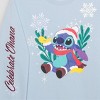 Adult Lilo & Stitch Ohana Holiday Family Matching Fleece Sweatshirt - Blue - 4 of 4