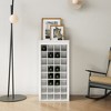 Vynxaria Bar Serving Carts, White Modular 32-Bottle Wine Bar Cabinet Buffet - 2 of 4