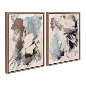 Kate and Laurel Sylvie Painted Flow I and II Framed Canvas Art Set by Amy Lighthall - 1 of 4