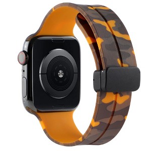 HTUTWOO Apple Watch Band Cool Camouflage Print Bands 42/44/ 45mm, Silicone Sport Wristband Strap for iWatch SE and Series 8/7/6/5/4/3/2/1 - 1 of 4