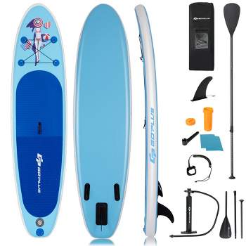 Costway 10' Inflatable Stand Up Paddle Board SUP W/Adjustable Paddle Pump Leash